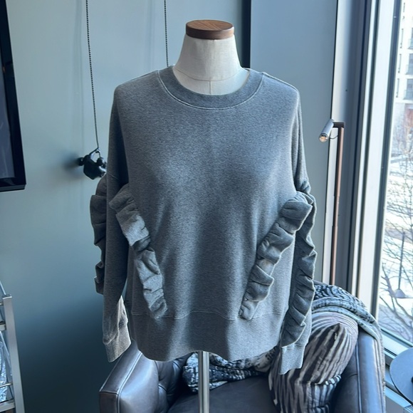New Madewell Ruffle Sweatshirt Size Small - Picture 7 of 11